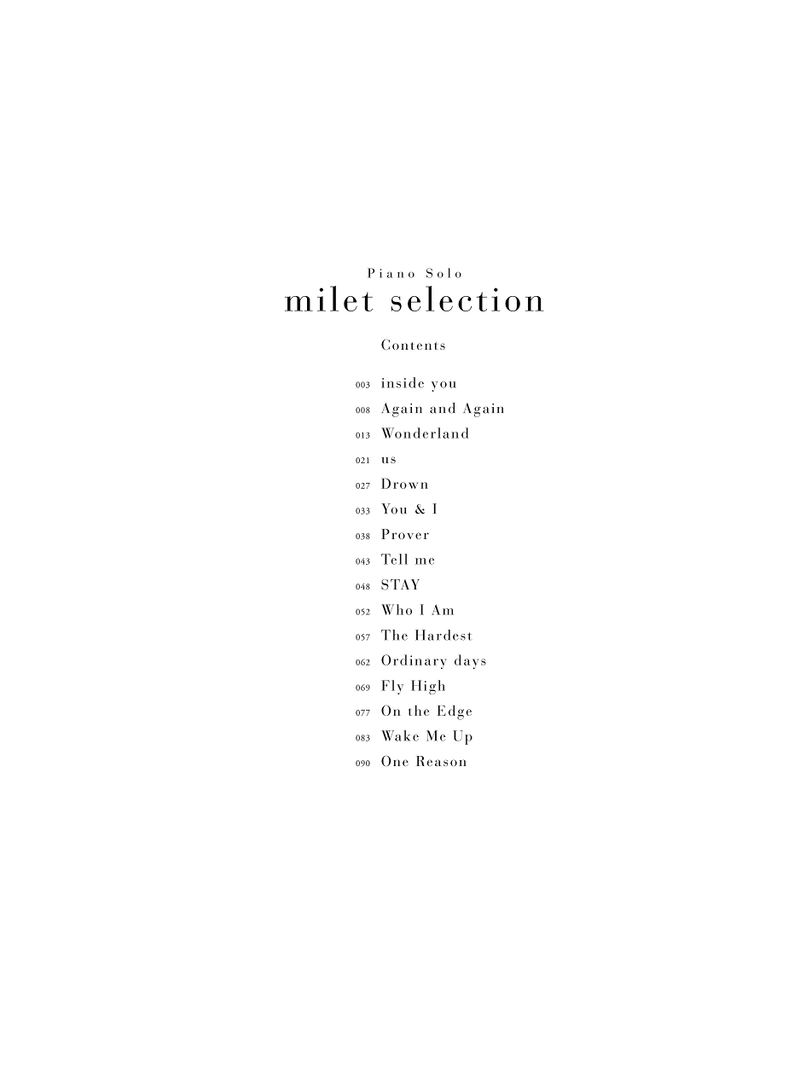 Piano Solo Milet Selection Sheet Music image 2