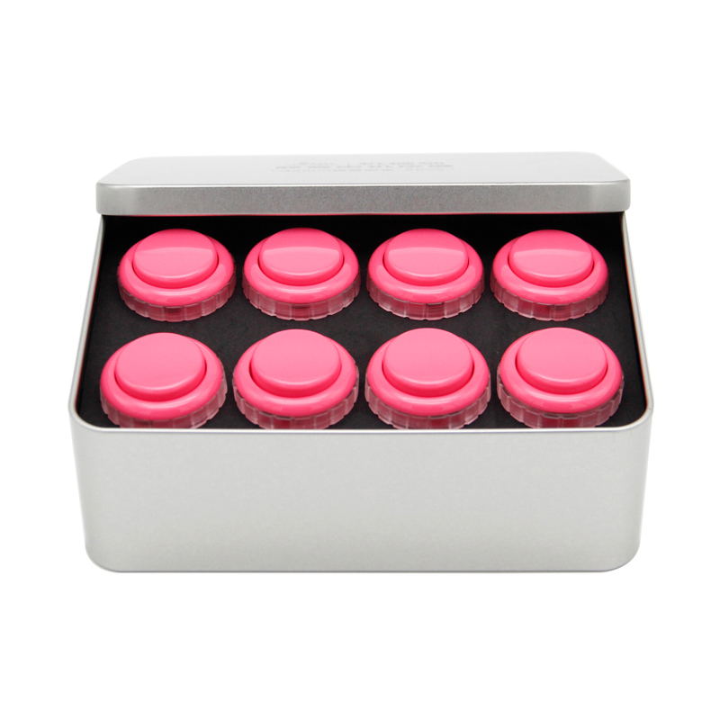 QANBA Gravity Clear 30mm Mechanical Pushbutton Switch (Pink)