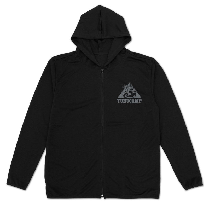 Yuru Camp - Rin Shima's Scooter Thin Dry Hoodie Black (L Size) image 2