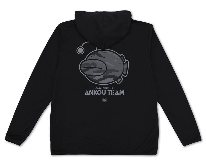 Girls Und Panzer Das Finale - Ankou Team Thin Dry Hoodie Black (L Size) image 1