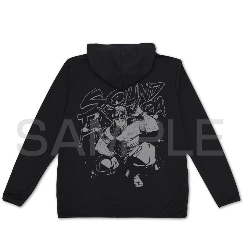 Demon Slayer: Kimetsu No Yaiba - Tengen Uzui Thin Dry Hoodie Black (XL Size) image 1