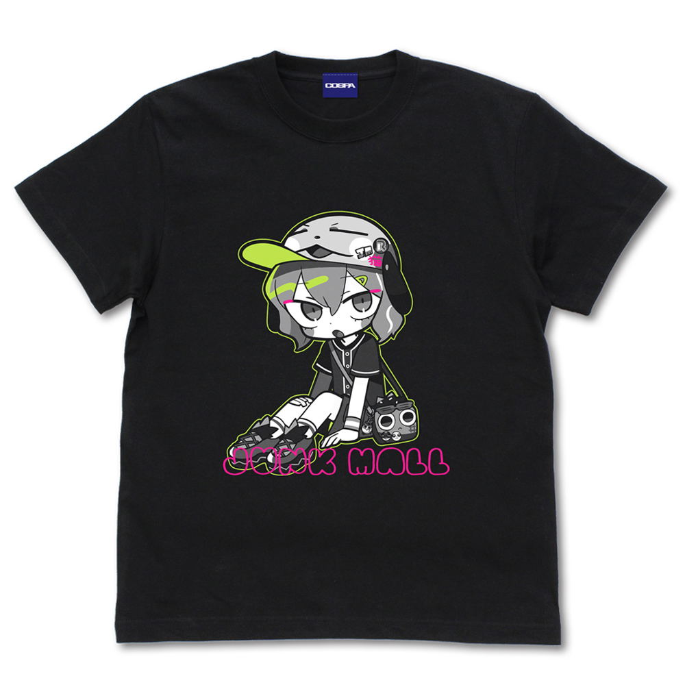 Junk Mall New Illustration Nico T-shirt Black (S Size)