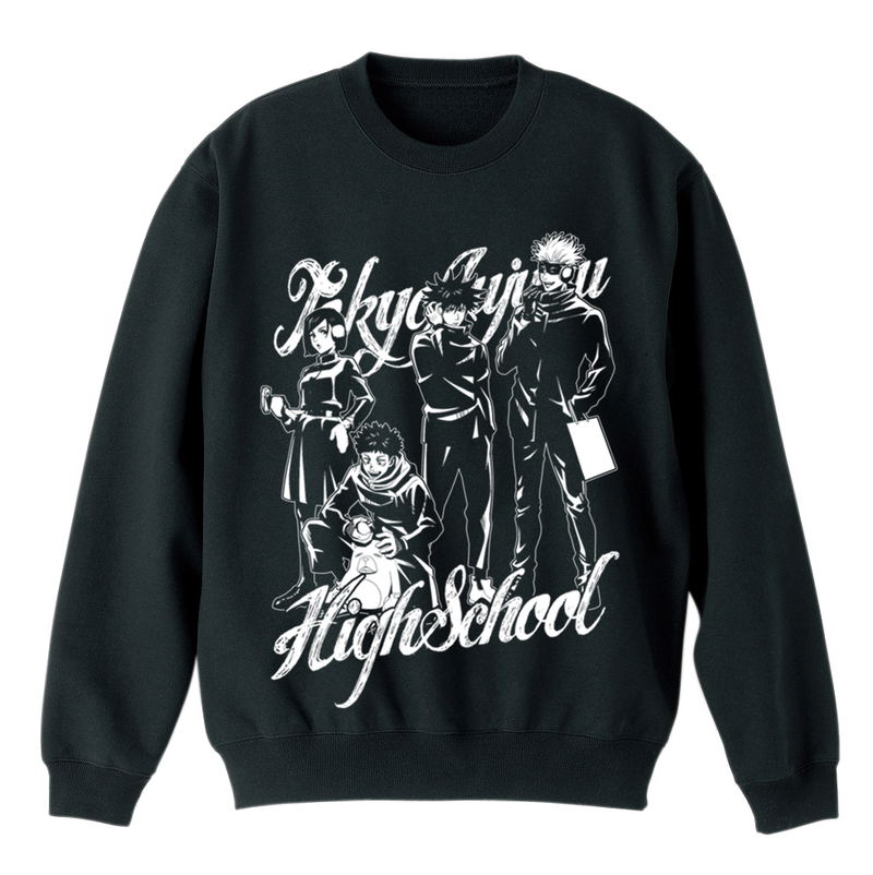 Jujutsu Kaisen New Illustration - Snow Fes Version Sweat Shirt Black (XL Size) image 1