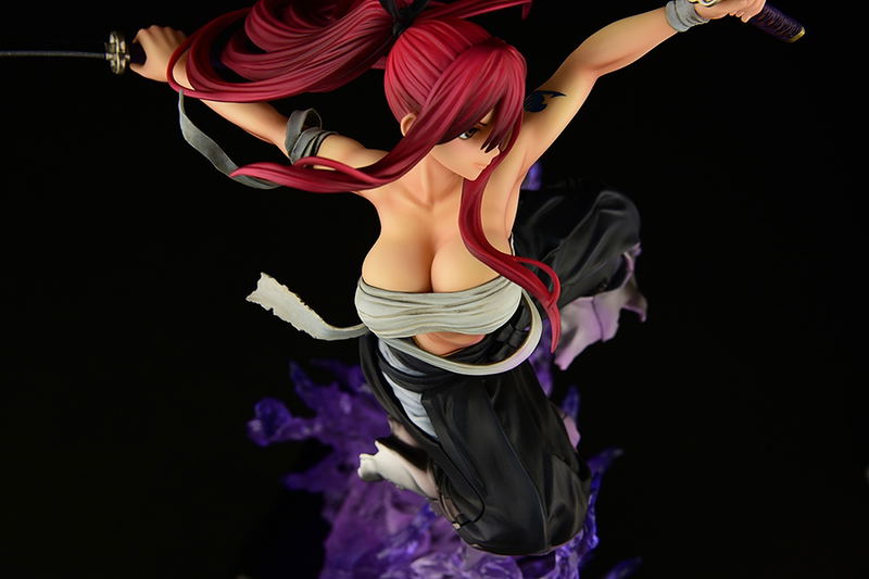 Fairy Tail 1/6 Scale Pre-Painted Figure: Erza Scarlet Samurai -Kouen Banjou- Ver. Jet Black image 12