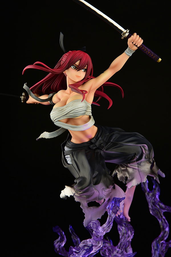 Fairy Tail 1/6 Scale Pre-Painted Figure: Erza Scarlet Samurai -Kouen Banjou- Ver. Jet Black image 14