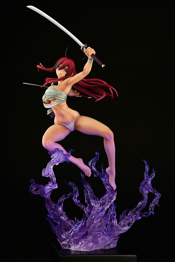 Fairy Tail 1/6 Scale Pre-Painted Figure: Erza Scarlet Samurai -Kouen Banjou- Ver. Jet Black image 28