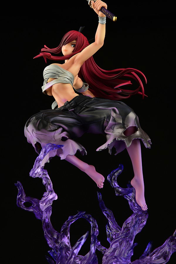 Fairy Tail 1/6 Scale Pre-Painted Figure: Erza Scarlet Samurai -Kouen Banjou- Ver. Jet Black image 4