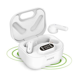 Mixx Streambuds Hybrid Charge Wireless Earbuds (White)_