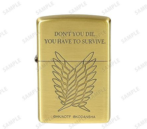 Attack on Titan Zippo Collaboration Survey Corps Zippo Case (No fuel or gas included)_