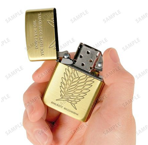 Attack on Titan Zippo Collaboration Survey Corps Zippo Case (No fuel or gas included)_