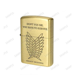 Attack on Titan Zippo Collaboration Survey Corps Zippo Case (No fuel or gas included)_