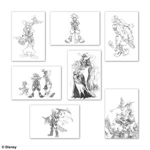 Kingdom Hearts Postcard Set Illustrated By Tetsuya Nomura A Type_