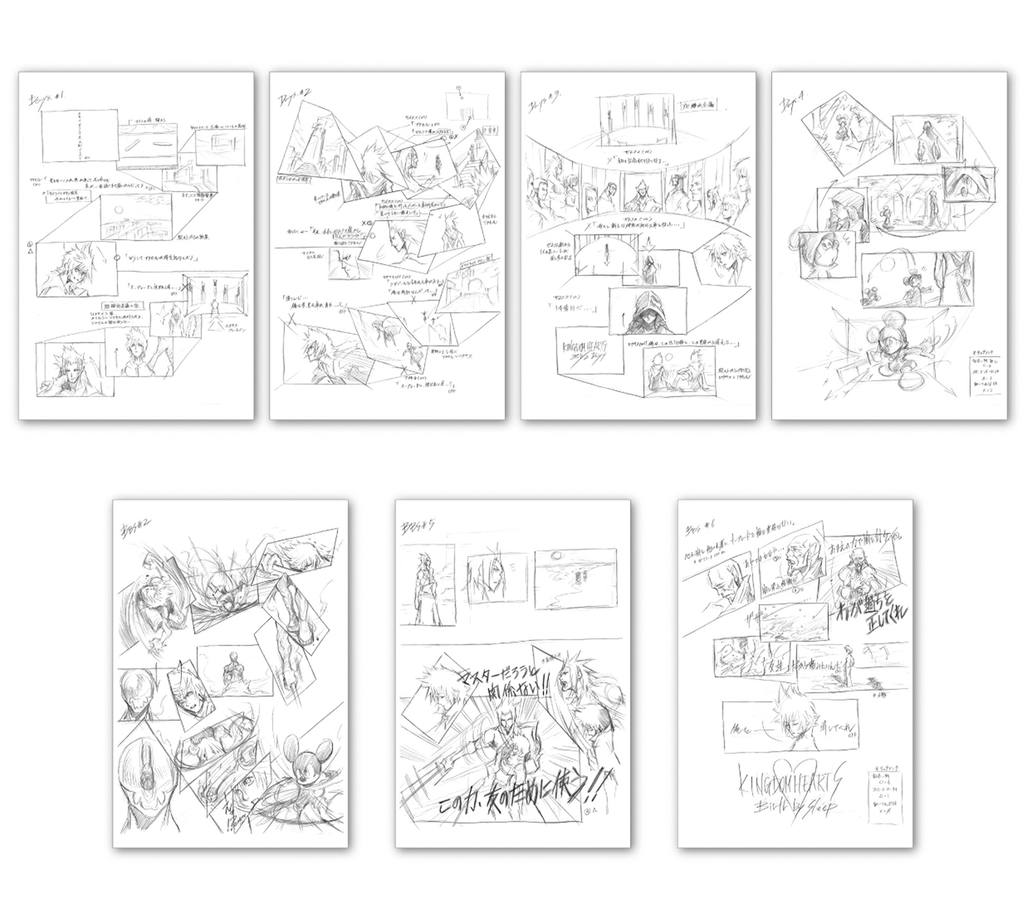 Kingdom Hearts Postcard Set Illustrated By Tetsuya Nomura B Type