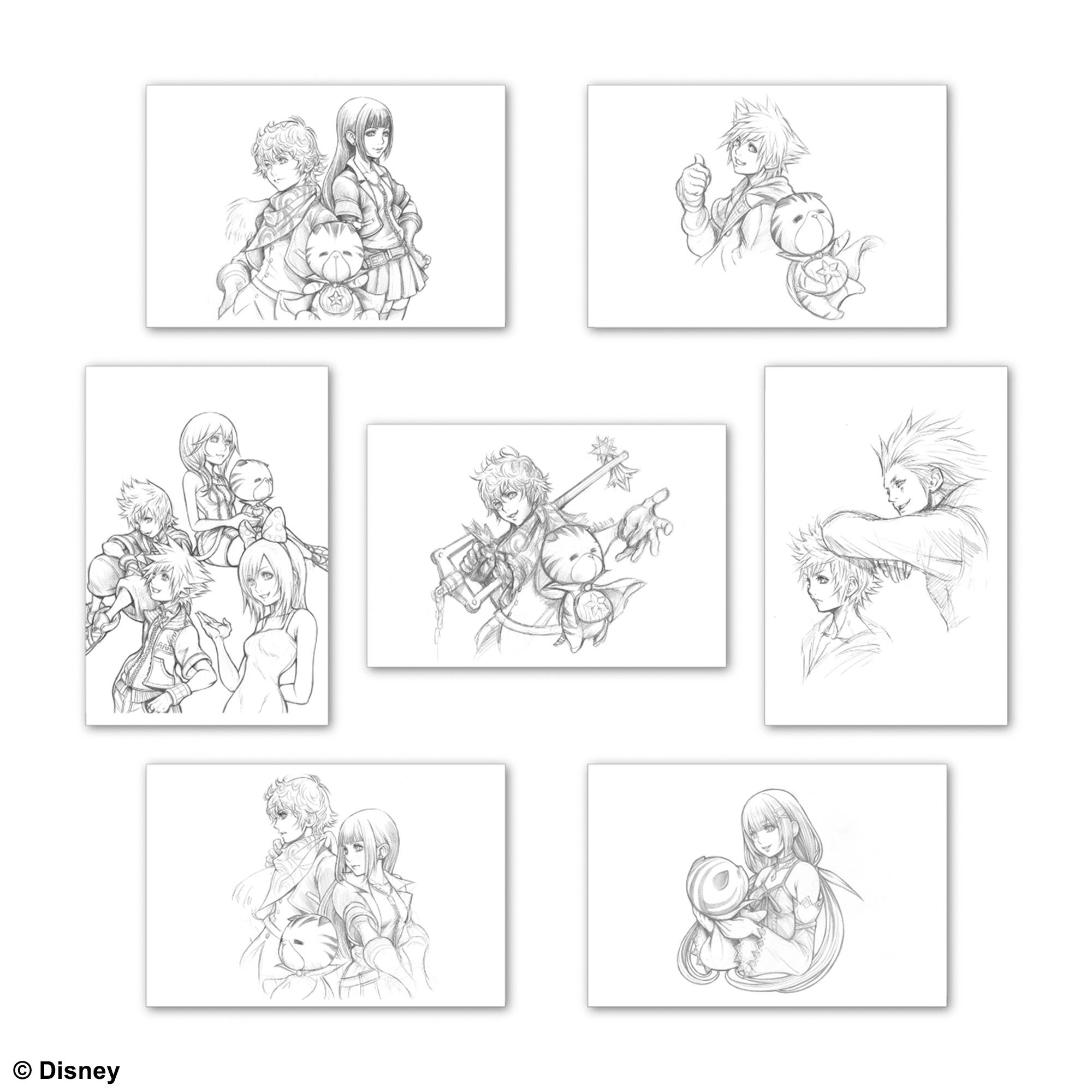 Kingdom Hearts Postcard Set Illustrated By Tetsuya Nomura C Type
