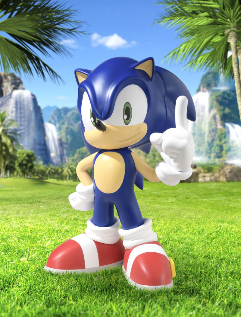 SoftB Sonic the Hedgehog Pre-Painted Figure: Sonic the Hedgehog image 8