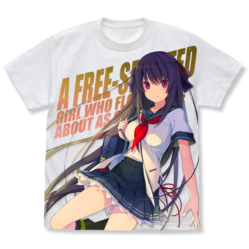 Ao No Kanata No Four Rhythm - Misaki Tobisawa Full Graphic T-shirt White (S Size) image 1