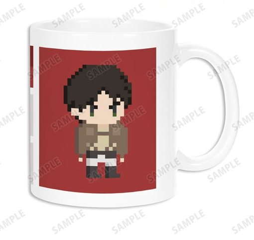 Attack On Titan: One Night Jinrou Collaboration Pixel Art Ver. - Eren Mug image 2