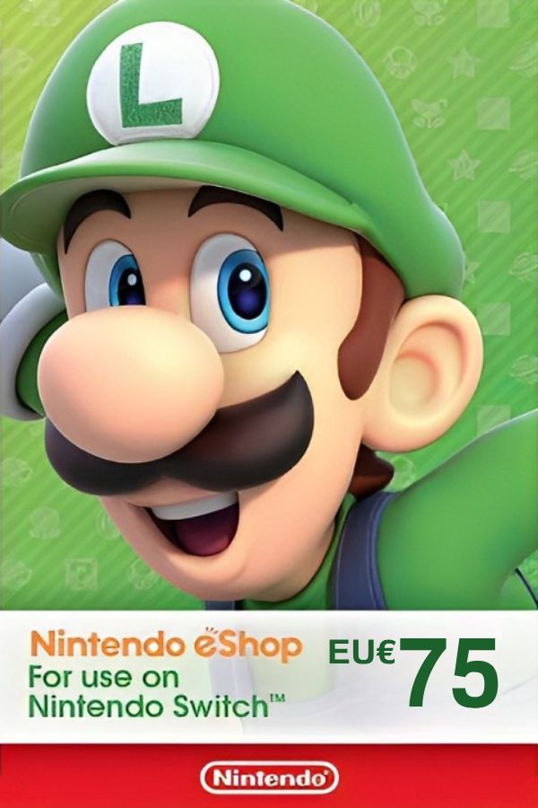 Nintendo for Europe Switch digital Nintendo Account EUR Card eShop 75 |