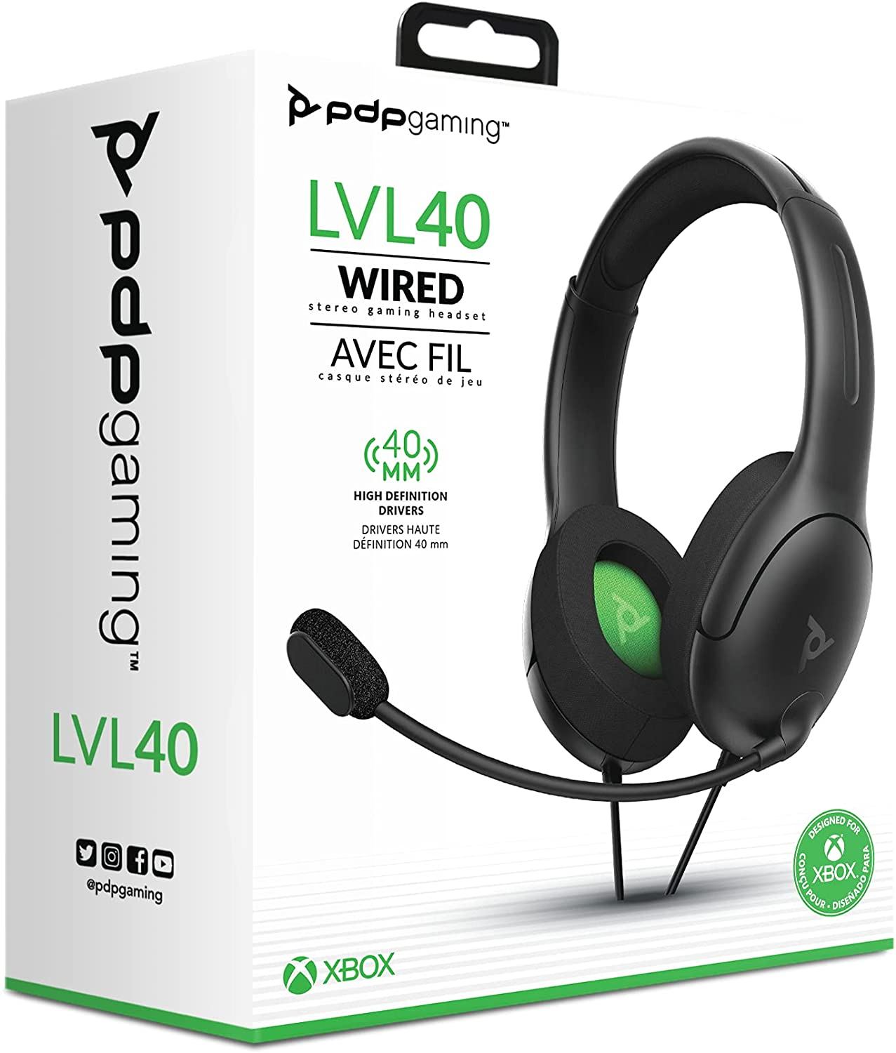 Level Up Your Game  LVL40 Wired Stereo Gaming Headset for