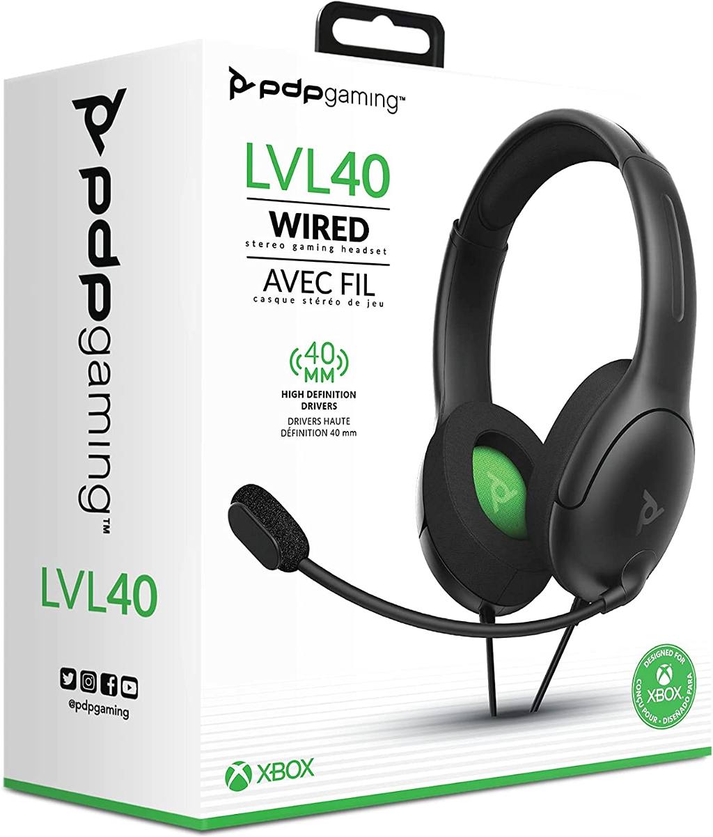 PDP Gaming LVL40 Wired Headset Black