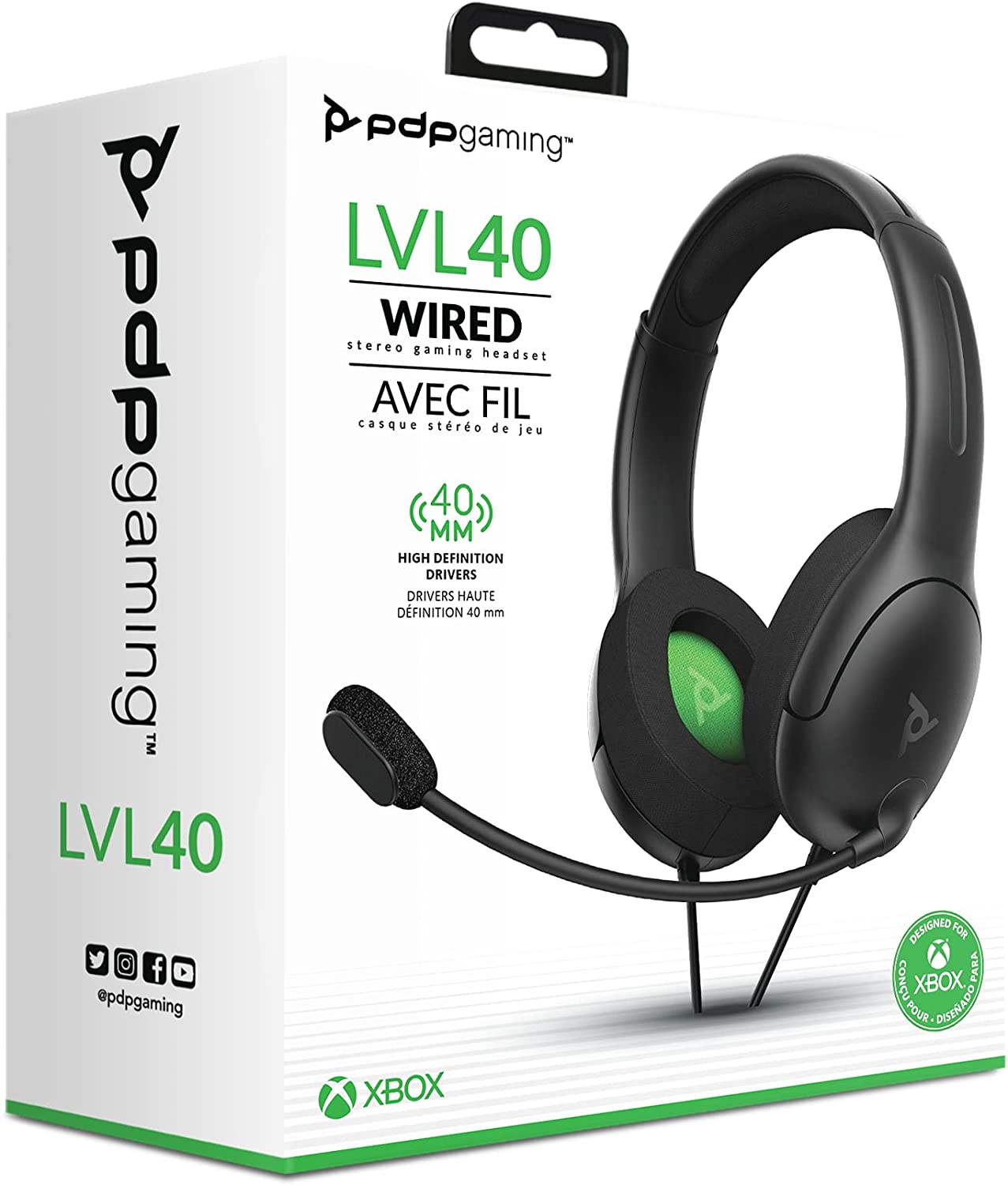 PDP Gaming LVL40 Wired Stereo Gaming Headset for Xbox Series X