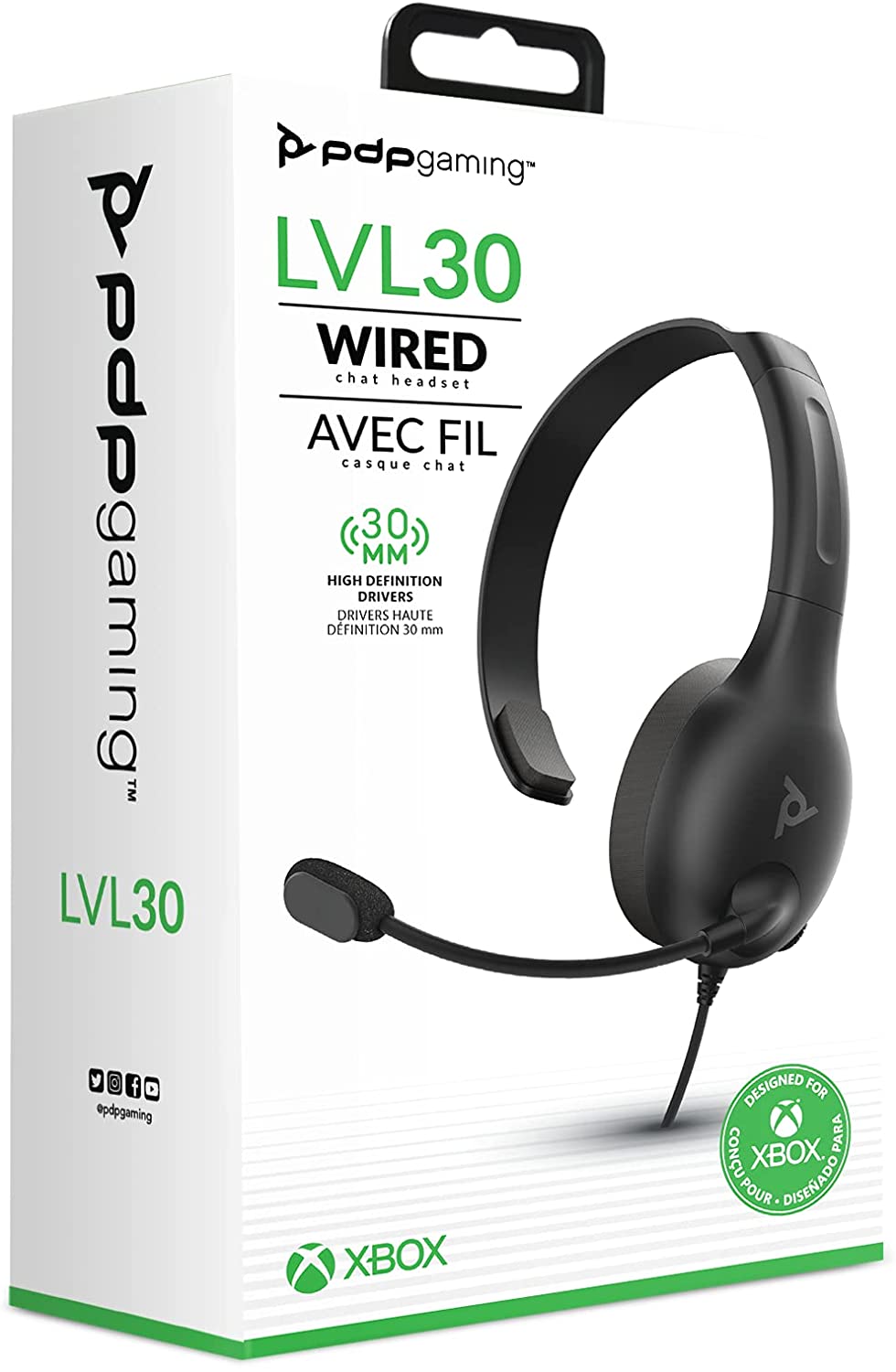PDP LVL30 Wired Chat Headset for Xbox Series X|S, Xbox One for