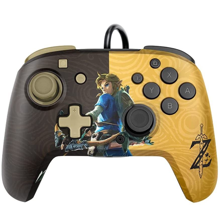 Faceoff Deluxe Wired Pro Controller for Nintendo Switch Zelda Breath of the  Wild (Gold / Black) for Nintendo Switch