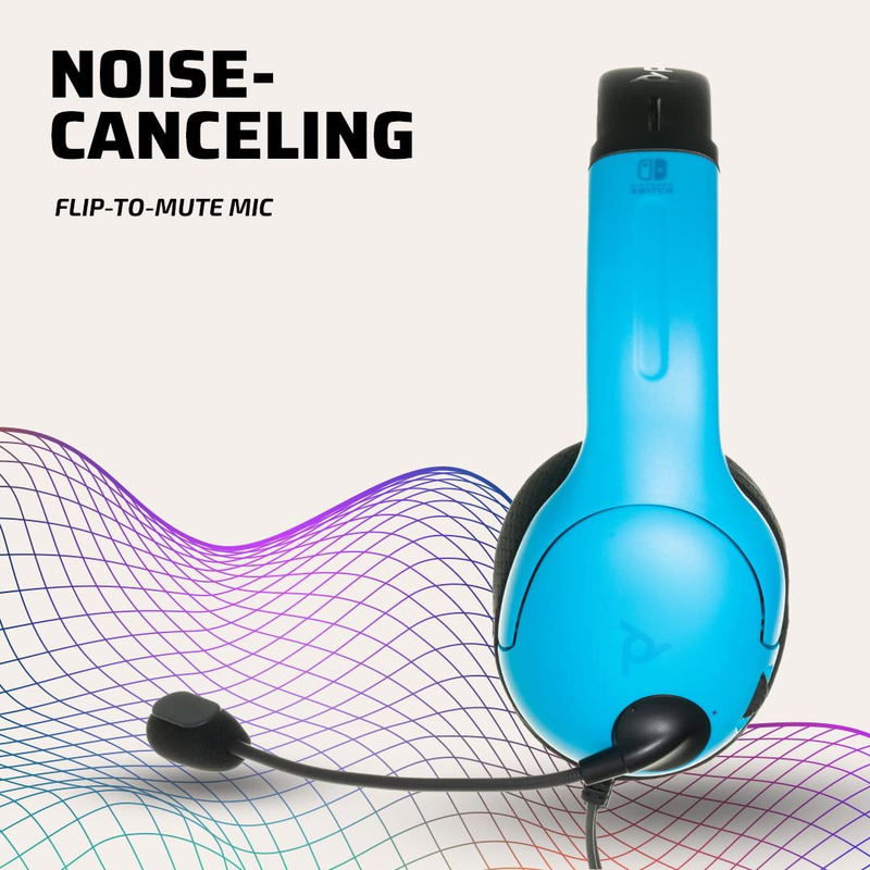 PDP Gaming LVL40 Stereo Headset with Mic for Nintendo Switch (Neon Blue-Red) image 4