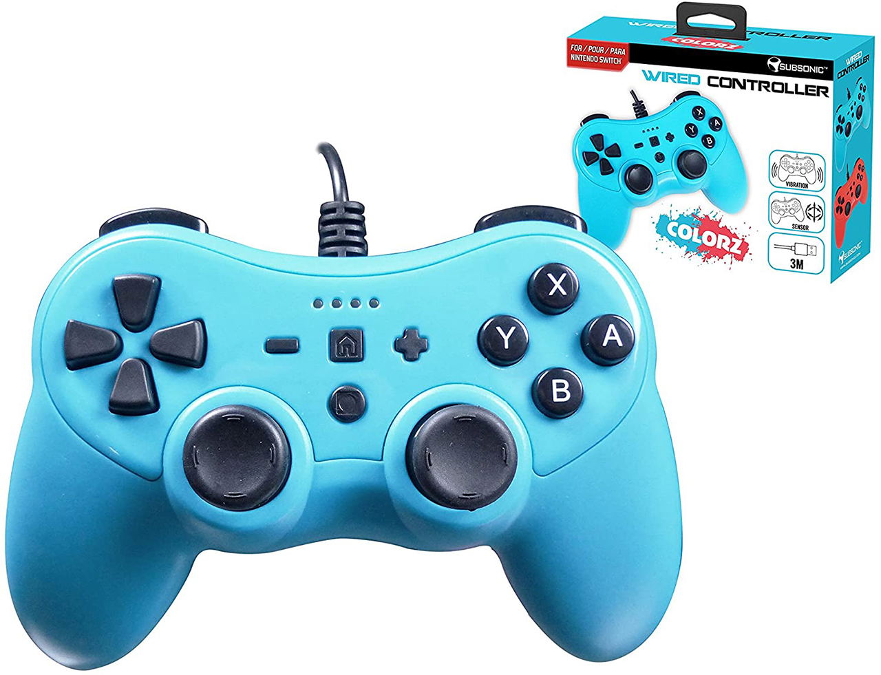 Subsonic Colours Controller for Nintendo Switch (Blue) for Nintendo Switch