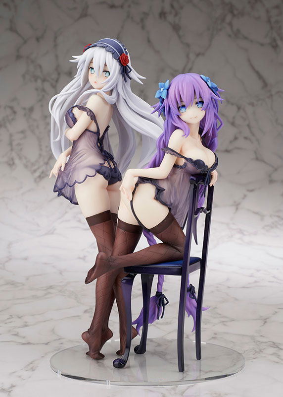 Hyperdimension Neptunia Pre-Painted Figure: Purple Heart & Black Heart Baby Doll Ver. image 2