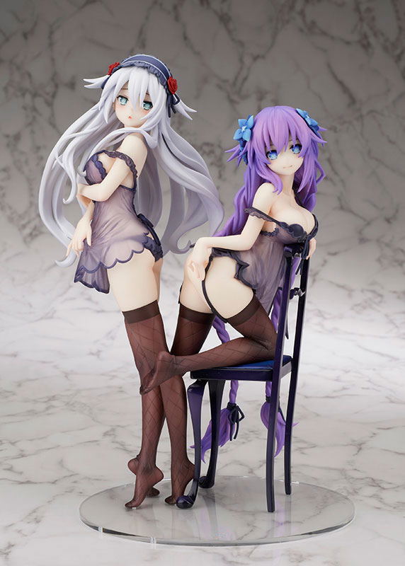 Hyperdimension Neptunia Pre-Painted Figure: Purple Heart & Black Heart Baby Doll Ver. image 4