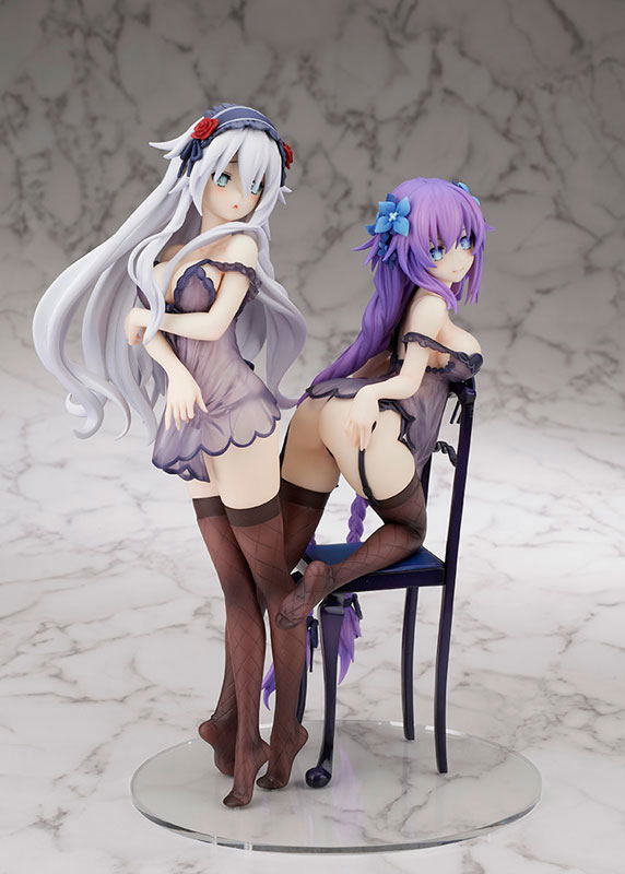 Hyperdimension Neptunia Pre-Painted Figure: Purple Heart & Black Heart Baby Doll Ver. image 5