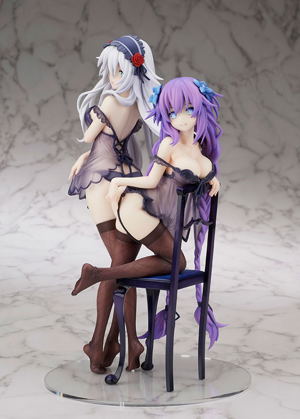 Hyperdimension Neptunia Pre-Painted Figure: Purple Heart & Black Heart Baby Doll Ver.