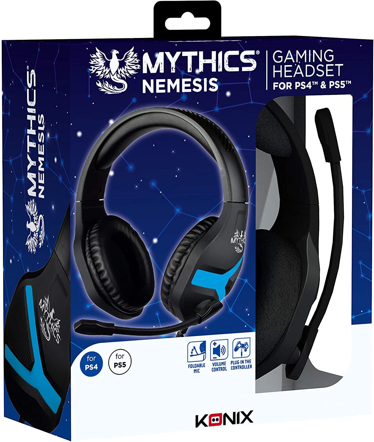 Konix Mythics Nemesis Gaming Headset for PS4 / PS5 for PlayStation 4,  PlayStation 5