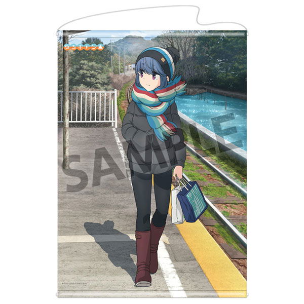 Yuru Camp Original Illustration B2 Wall Scroll: Rin Shima Hamamatsu Souvenir Version image 1