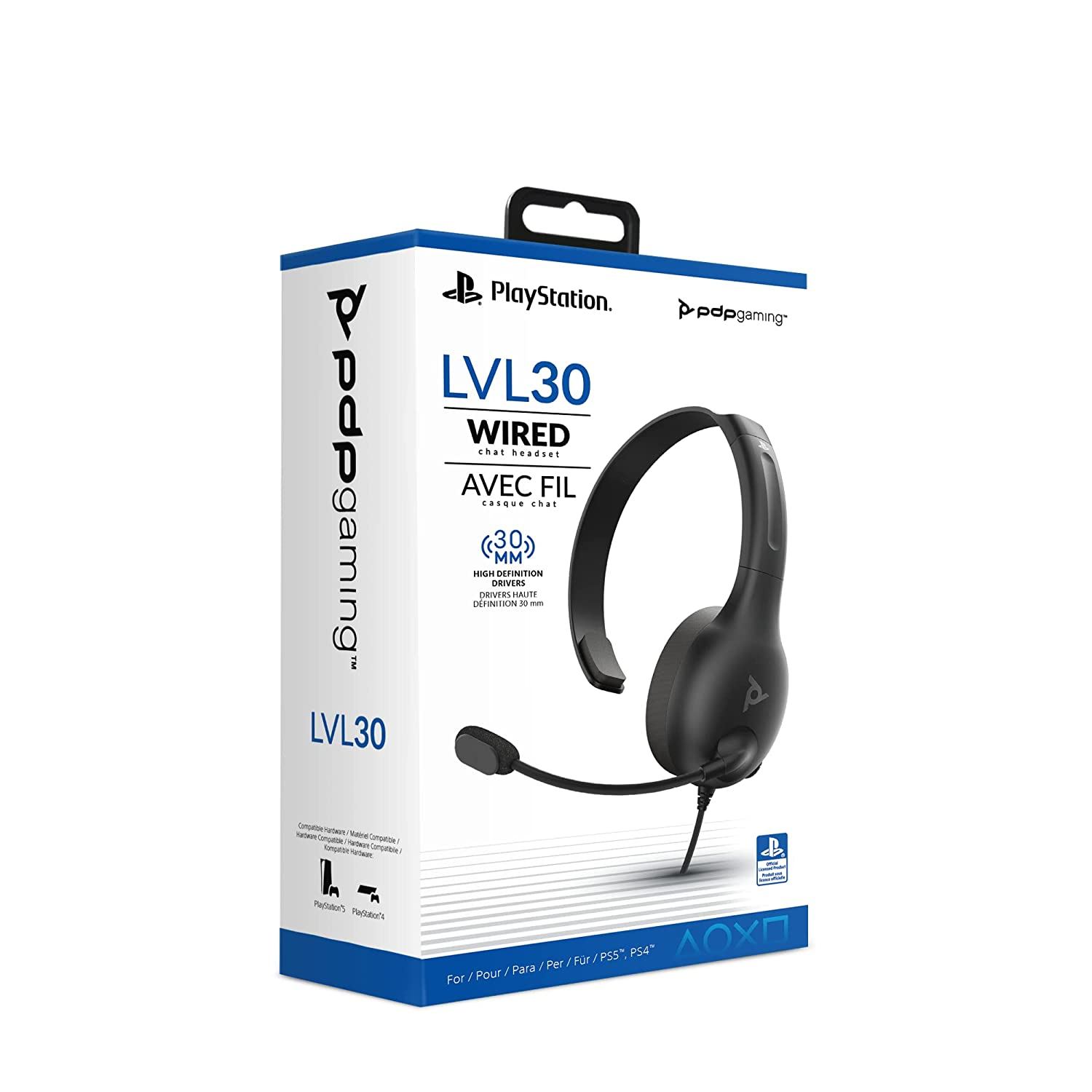 PDP Gaming LVL30 Wired Chat Headset PlayStation 5, PlayStation