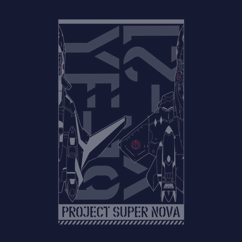 Macross Plus YF-19/YF-21 T-Shirt Navy (XL Size) image 2