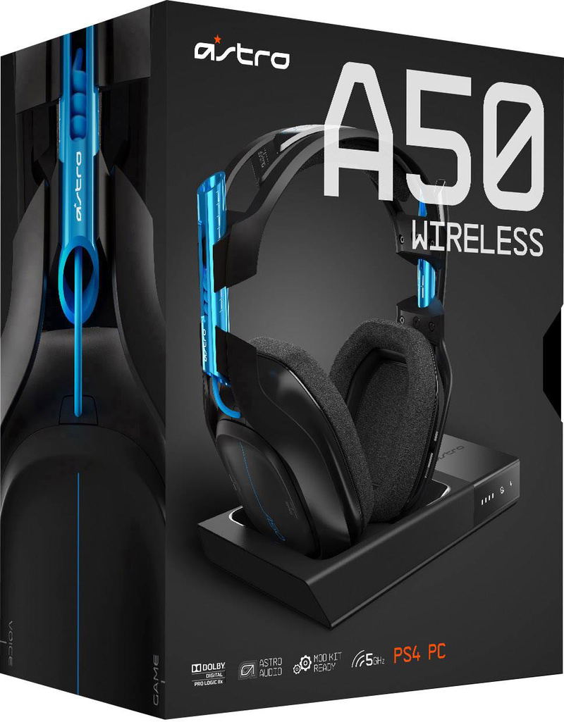 ASTRO Gaming A50 Wireless Headset + Base Station (Black/Blue) image 1