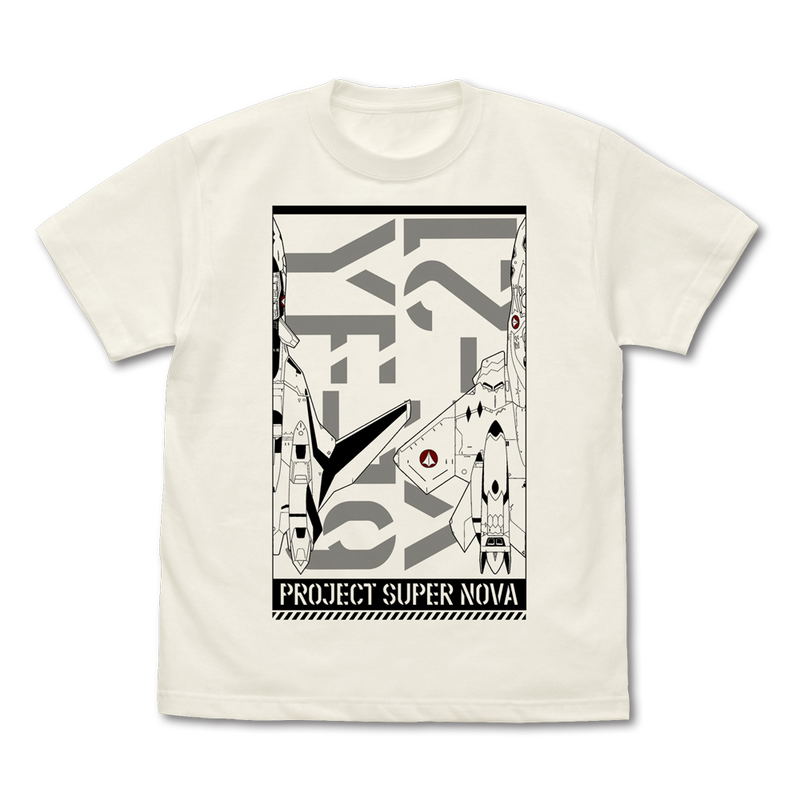 Macross Plus YF-19/YF-21 T-Shirt Vanilla White (S Size) image 1