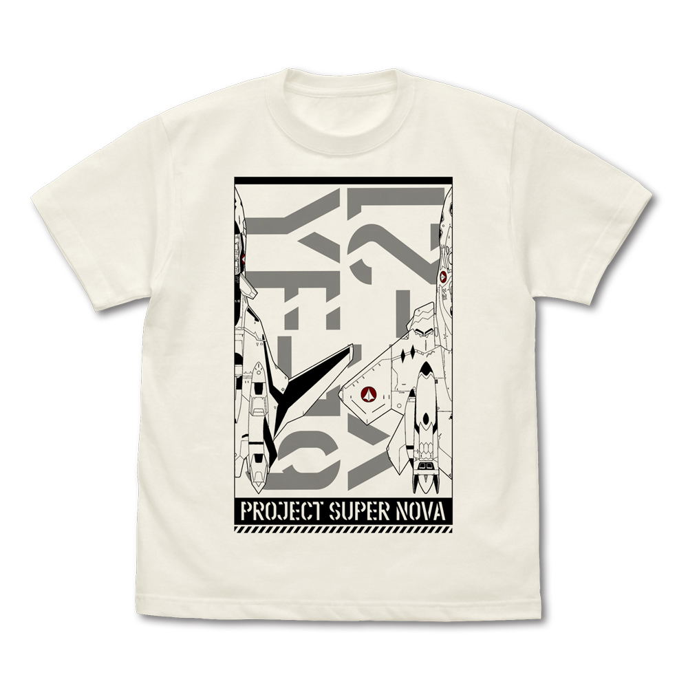 Macross Plus YF-19/YF-21 T-Shirt Vanilla White (XL Size)