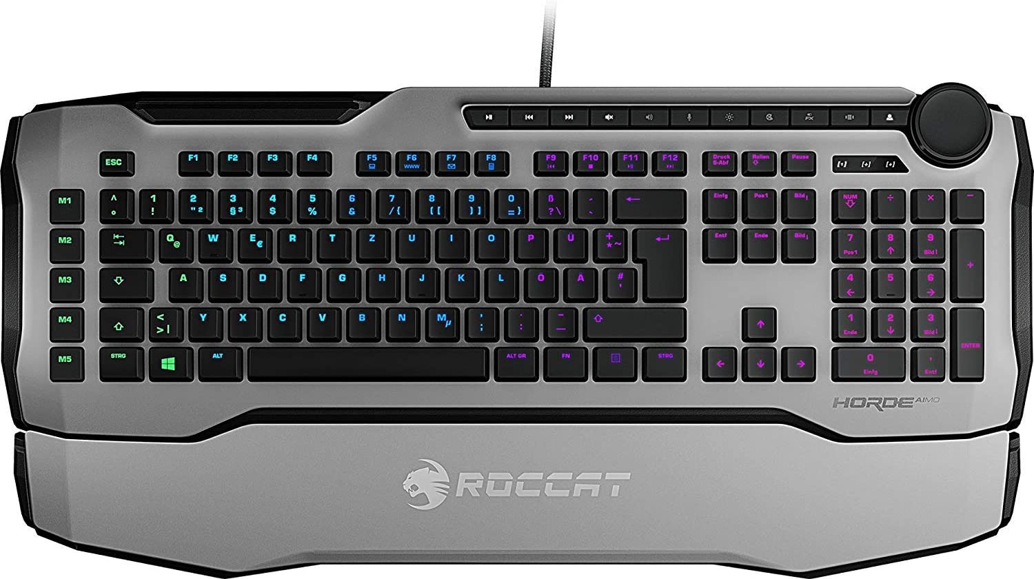 ROCCAT Horde AIMO Membranical RGB Gaming Keyboard for Laptop, Desktop