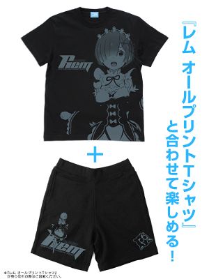 Re:ZERO -Starting Life in Another World- Rem Sweat Half Shorts Black (XL Size)