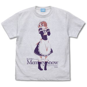 Re:ZERO -Starting Life in Another World- Memory Snow Version Ram T-shirt Ash (L Size)_