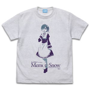 Re:ZERO -Starting Life in Another World- Memory Snow Version Rem T-shirt Ash (L Size)_
