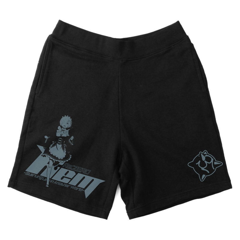 Re:ZERO -Starting Life in Another World- Rem Sweat Half Shorts Black (M Size) image 1