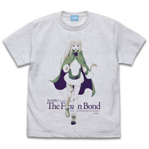 Re:ZERO -Starting Life in Another World- The Frozen Bond Version Emilia T-shirt Ash (S Size)_