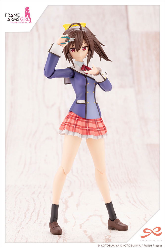 Sousaishojoteien x Frame Arms Girl 1/10 Scale Plastic Model Kit: Ao Gennai Wakaba Girls' High School Winter Clothes image 4