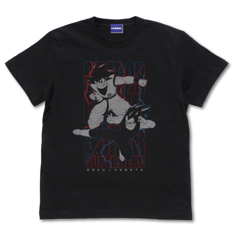 Dragon Ball Super: Super Hero Goku & Vegeta T-shirt Black (S Size) image 1