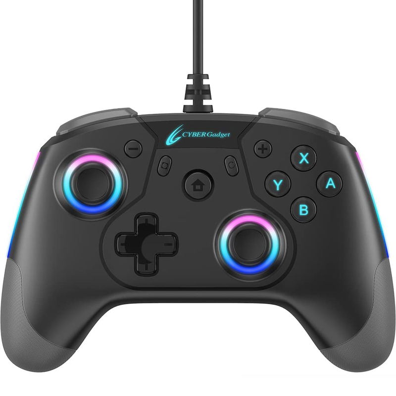 Cyber Gadget Gaming Wired Controller HG for Nintendo Switch (Black) image 1