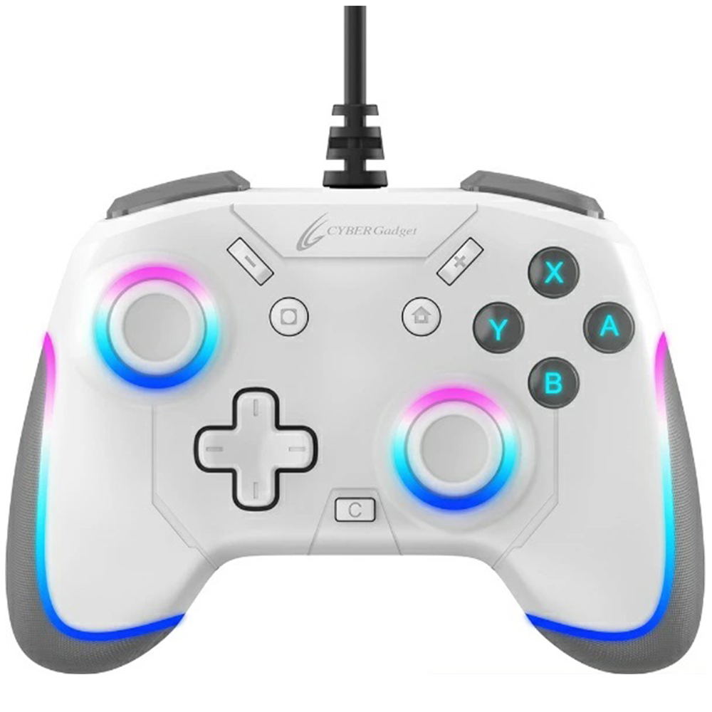 Cyber Gadget Wired Gaming Controller Mini HG for Nintendo Switch (White ...